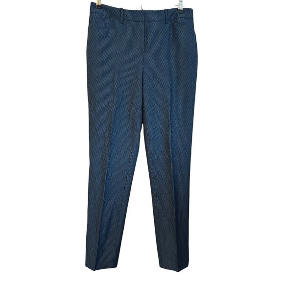 Carlisle Womens Blue Houndstooth Pattern Slim Fit Trousers Size 8 women pants - Picture 1 of 12
